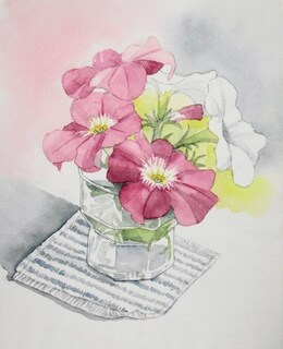 こぶしの花が咲く頃: ごくさんの透明水彩画